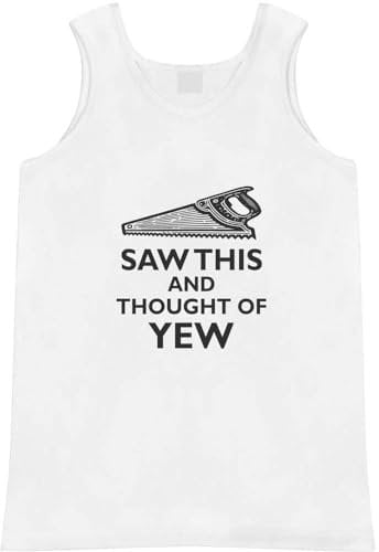 Azeeda Large 'Saw This and Thought of Yew' Adult Vest/Tank Top (AV00128337) White