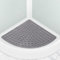 Tapis de douche d'angle antidérapant et anti-moisissure : 70 x 70 cm – Tapis de douche en quart de cercle pour douche intérieure – Tapis de douche incurvé avec ventouses et design dôme – Tapis de bain