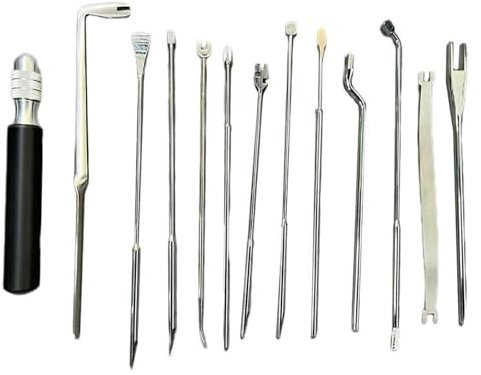 Piano Professional Tuning Kit，Piano Tuning Tools， 13-teiliges professionelles Wartungswerkzeug for Stimmen von Klavieren, inklusive Stimmschlüssel, Schraubendreher, Hammer for Einstellen der Spannung