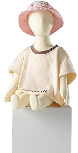 schaufensterpuppe Lebensgroße Schaufensterpuppe für Kinder, Ganzkörper, sitzend, 1–9 Jahre alt, Schneiderpuppe für Nähen für Modedesigner/Einzelhandelsgeschäft, Kleiderpräsentation(9 years old)