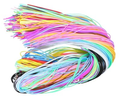 200 Stück Kunststoff-Schnürschnur, Scooby DOO Bänder Set,Key Rings Cord,Playtastic Scoubidou Strings, Scoubidou Bänder, zum Basteln Armbänder, Halskett, Schlüsselanhänger