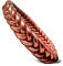 Yvelise Bracelet tressé femme - Jonc bouddhiste - Rose brillant foncé - 26