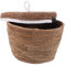 Alipis Cesta de Almacenamiento Tejida de Ratán con Tapa Cesta Redonda de Mimbre Decorativa para La Cocina Organización de Frutas Y Juguetes