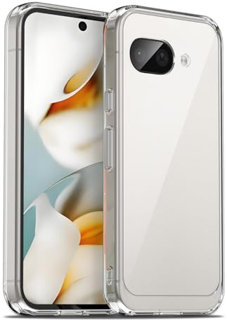 Liisooka Hülle für Google Pixel 9a, Militärische Ultra Slim Handyhülle, Nie Vergilbung, Kratzfeste, Harte PC-Rückseite Case, Stoßsichere transparente Schutzhülle, Durchsichtig