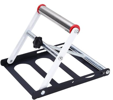 Gcerfby Miter Saw Support, Adjustable Height Metal Stand, Cutting Machine Attachment, Easy To Assemble, Portable/Space-Saving, 20x16.5cm For Workshop, Woodworking Projects