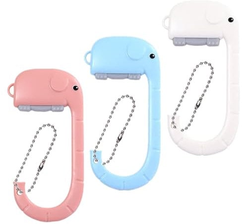 RuiChy Bag Hooks for Table, 3 Pcs Elephant Shape Handbag Hook for Tables, Portable Purse Hook Hangers Closet Organiser Bag Holder, Multipurpose Desk Hooks Key Holder Backpack Keychain Decoration