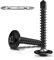 Wavanta Lot de 50 vis autotaraudeuses M4,2 x 32 mm à tête gaufrée pour métal, vis autotaraudeuses en acier inoxydable, oxyde noir, vis Tek avec embout de tournevis