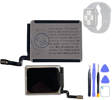 HIGHAKKU Smartwatch Ersatzakku A2277 Batterie Kompatibel mit iWatch SE 2nd 40mm GPS+Cellular Version Model A2726 A2725 A2855 with Tools