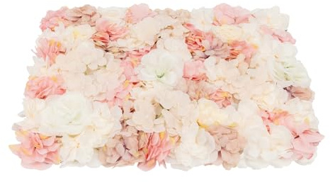 MIUKYUI Künstliche Blumenwand Blumen-Wandpaneel 20 Stück 60x40cm Wandpaneel Mit Echten Seidenblumen Dahlien Und Rosen Einfach Wandmontiert Und Vollständig Wartungsfrei Als Wanddekorationskulisse