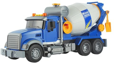 Générique Toy - Construction Trailer with Light and Sound, Concrete Mixer Truck, Truck Construction Set for Heavy Duty Exciting Educational Car Toy for Boys and Girls