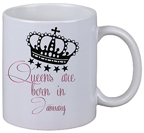Netspares Kaffee Tasse Queens Are Born in January Geburtstag Königin Monat Geschenk Büro