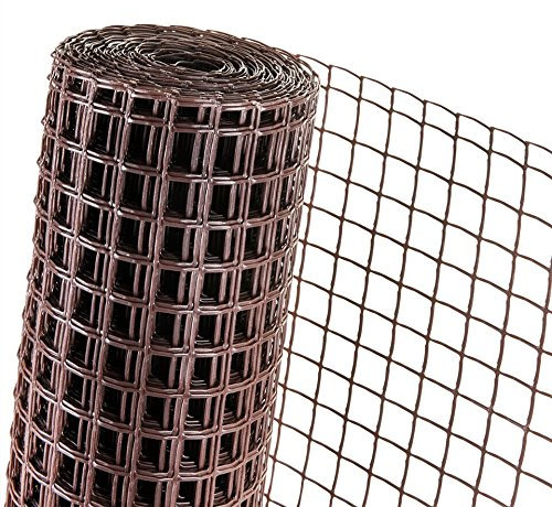 HaGa® Zaun Gartenzaun Pflanzenstütze 0,5m Höhe Masche 40mm braun (Meterware)