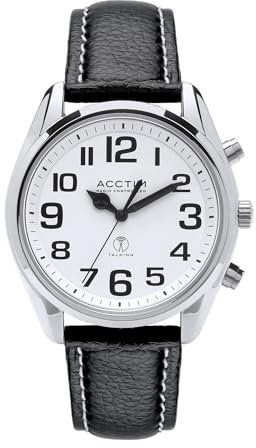Acctim 60553 Peregrine Gents Radio Controlled UK Talking Watch with Black Strap
