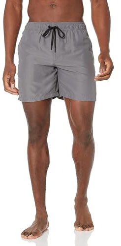 Amazon Essentials Men's Swimming Trunks with Mesh Lining, Pockets, Drawstring Closure