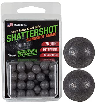 Air Venturi Dust Devil ShatterShot Slingshot Ammo for Adults, 75 Count