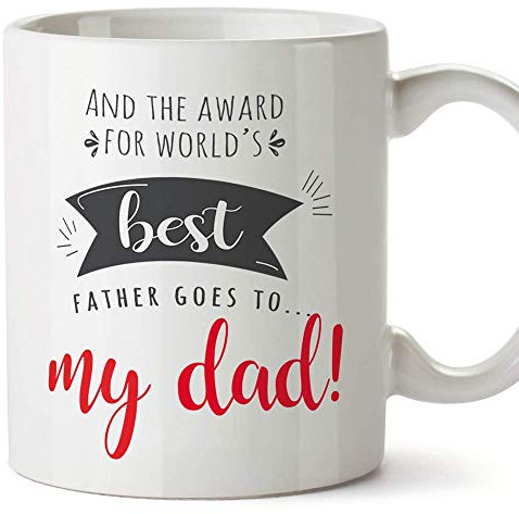 MUGFFINS Dad Mug -Best dad Award - Father's Day Present for Daddy - Tea/Coffee Ceramic Cup 11oz