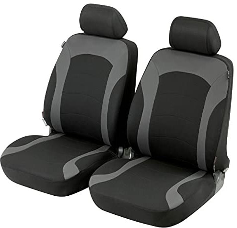 rmg-distribuzione R35-AJD Coprisedili auto Compatibili con FIAT PUNTO EVO [2009-2011], Anteriori, colore Nero-Grigio in Poliestere 3mm