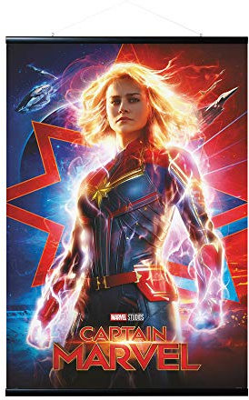 Erik Magnetische Posterleiste mit Poster - Marvel Captain Marvel One Sheet