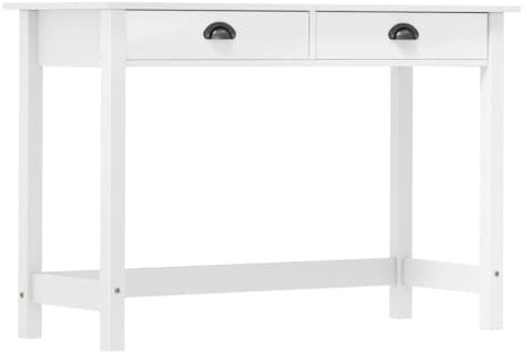vidaXL Mesa Consola con 2 Cajones Dormitorio Auxiliar Vestíbulo Café Interior Cocina Comedor de Entrada Recibidor Mueble Madera Pino