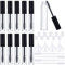 Kalolary 10pcs Mascara Leerrohr mit Stab Wimpertusche Container Fläschchen mit Kautschuk Einsatz und Trichter Set für Rizinusöl (10ml)