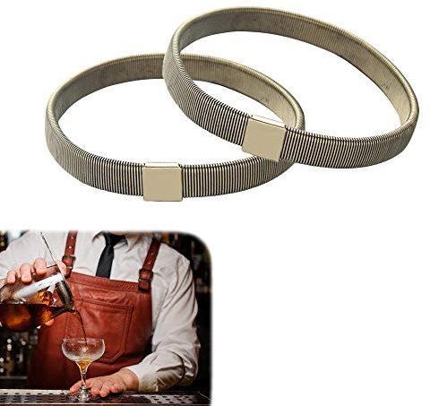 CHENGZI Anti-Slip Shirt Sleeve Armbands Stretch Elastic Armbands Bracelet Sleeve Holders 1 Pair (BRONZE)