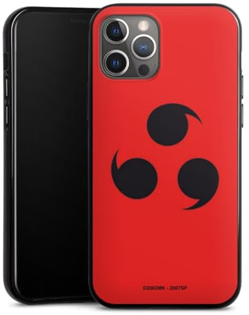 Silikon Hülle kompatibel mit Apple iPhone 12 Pro Case schwarz Handyhülle Naruto Shippuden Sharingan Offizielles Lizenzprodukt