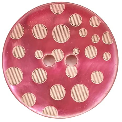 Lüna Knöpfe, ECHT Perlmutt, gelasert, (18 Stück) (pink, 12 mm)