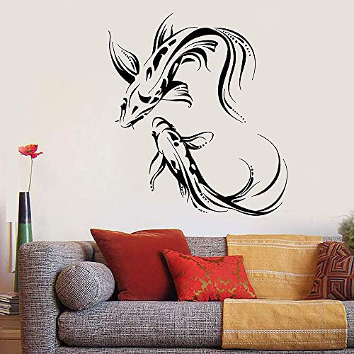 QIANGTOU Asiatische japanische Vinyl Wandtattoo Home Decor Wohnzimmer Kunstwand Wandaufkleber abnehmbar 75x85cm