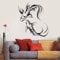 QIANGTOU Asiatische japanische Vinyl Wandtattoo Home Decor Wohnzimmer Kunstwand Wandaufkleber abnehmbar 75x85cm