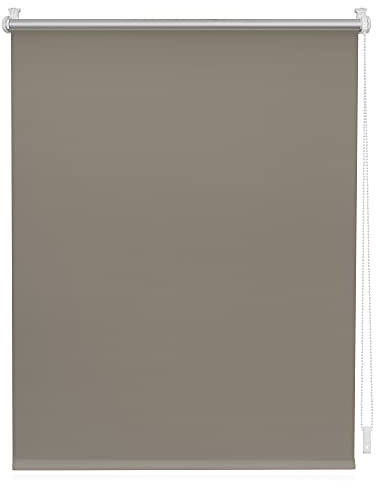 Lichtblick Thermorollo ohne Bohren, Klemmfix, Verdunklungsrollo, Hitzeschutz, Sichtschutz, Wandmontage, Deckenmontage, Rollo für Fenster und Türen Taupe,B65 x H150 cm