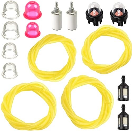 ZAMDOE Fuel Line Gas Hose Tube Kit 4 Size 4-Feet-Long for Stihl/Weed Eater/Craftsman/Husqvarna/Poulan String Trimmer Chainsaw Blower Small Engines, with Snap in Primer Bulbs, Fuel Filters