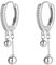 SLUYNZ 925 Sterling Silber Ball Hoop Ohrringe baumeln für Frauen Damen Perle Ball Huggie Ohrringe Drop (A-Silver)