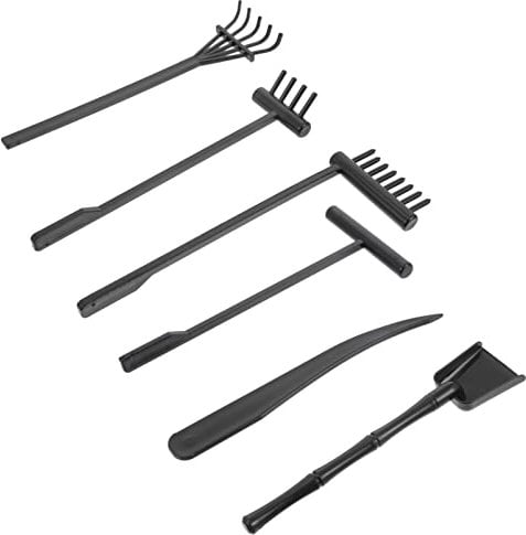 NUOBESTY 6 Stück Mini- Zen- Gartenharken Meditationssand Zen- Gartenger?te Zen- Kunststoff Zen- Garten- Kit Fidget- Spielzeug Zen- Gartenzubeh?r für Heimbürotisch