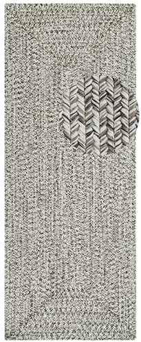 Northrugs Trenzado In- & Outdoor Teppich Wetterfest – Pflegeleicht Handmade-Look für Innen und Außen Gewebter Outdoorteppich Läufer für Balkon, Terrasse, Wohnzimmer, Garten – Melange, 80x200
