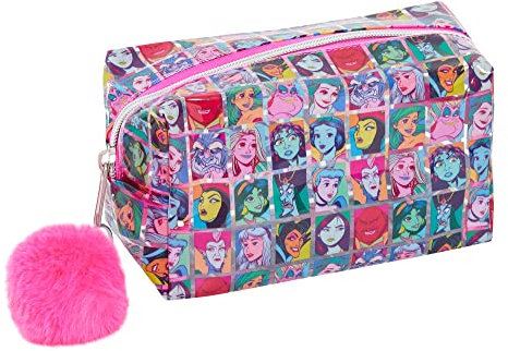 Klassische Disney Prinzessinnen und Schurken Kosmetiktasche für Mädchen und Frauen, Toilettenartikel, Reisetasche, Federmäppchen