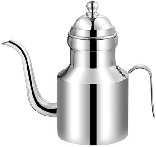 YARNOW Edelstahl Ölbehälter Mit Ausgießer Multifunktionale Fettkanne Für Küche Speckfett Aufbewahrung Öl Lagerbehälter Mit Deckel Und Sieb Rostfreier Stahl Küchenmust-Have Für Kochöl Und Frittierfett