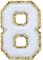 GYGYL 3PCS Chenille Varsity Glitters Numbers Patch, Iron on Large Size Number Patches for Team Costume Decoration, Height 4-1/2In, Number 8