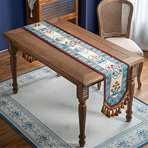 ZEELYDE Table Basse Salon,Américain rétro Chemin de Table lit Drapeau Table à Manger Meuble TV Nappe côté Armoire Table Basse Longue décoration Tissu