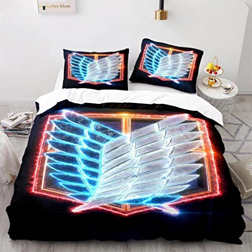 RHODAN Anime Bettwäsche,Bettwäsche Sets,bettbezug,Microfaser Bettwäschesommerbettwäsche,Einseitiger Druck,Doppelter Bettbezug (6,140x210cm+50x75cmx2)