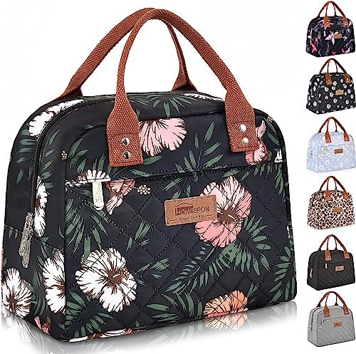 HOMESPON Insulated Lunch Bag for Women Men Lunch Tote Adult Cool Bag Lunch Box Container for Work School Picnic(Floral)