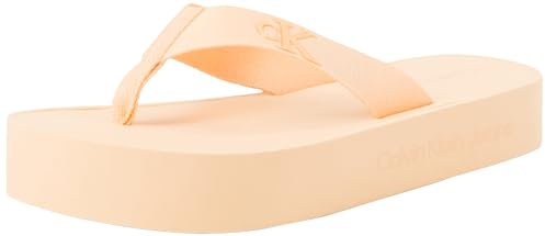 Calvin Klein Jeans Flatform Flipflop Jelly YW0YW01398, Infradito Donna, Rosa (Peach Dream), 37 EU