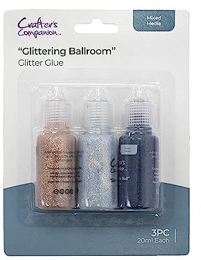 Crafter's Companion - Mixed Media 20ml Glitter Glue - Glittering Ballroom - Pack of 3