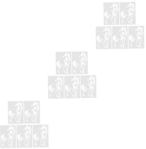 COHEALI 15stücke Teiliges Schablonen Wandmalerei Hohes Zeichnen Pferde-muster Langlebiges Kunststoffmaterial Für Bastelprojekte Stoffmalerei Und Wohnraumgestaltung