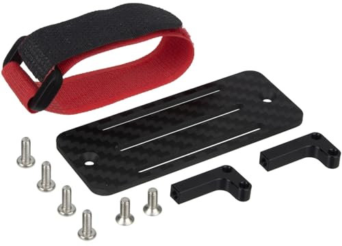 HobbyMarking RC Car Carbon Fiber Battery Plate ESC Receiver Mount Battery Tray for 1/10 RC Crawler LCG Chassis GEN2 Axial SCX10 II 90046 90047 86100 Upgrade