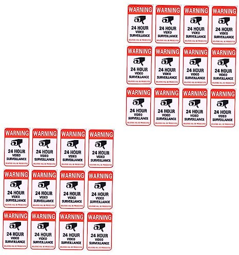 OSALADI 80pièces Autocollants De Avertissements Pour Bureaux Et Commerces Résistants Aux Intempéries Et Faciles à Installer