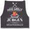 Schürze - Grillschürze Herren Männer - Hier grillt Name höchstpersönlich I Geschenk Grillen I Grill Geschenk I Lustiges Geschenk Papa I Vatertag I Geburtstag - 85x69 - Anthrazit