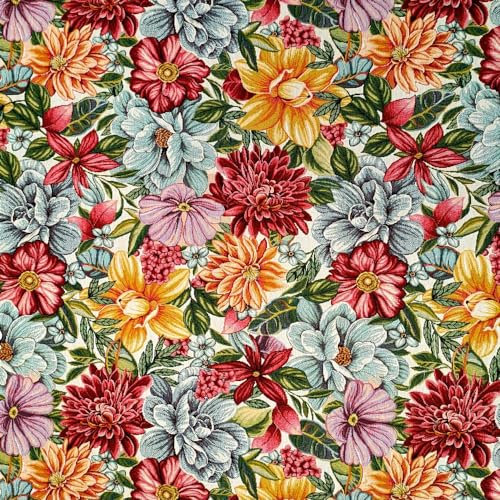 MAGIE DI CASA Tischdecken Linie MEXICO aus Gobeline, Jacquard-Verarbeitung, hergestellt in Italien (Blume, 90 x 90 cm)