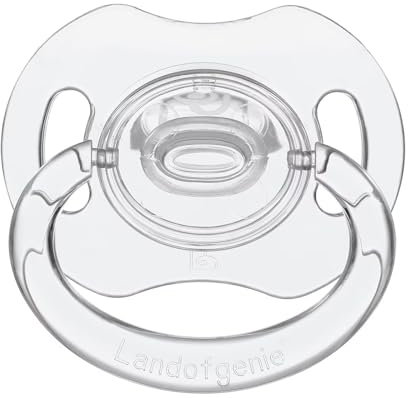 Landofgenie Schnuller für Erwachsene Knochenform transparenter Schnuller Weiß