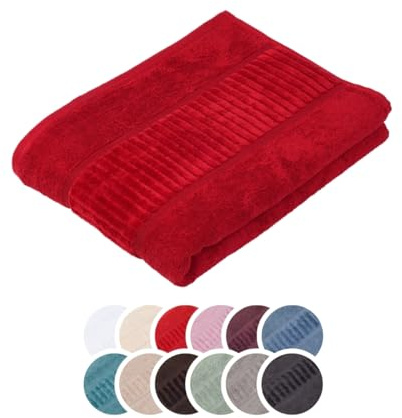 liebling Duschtuch Bio Baumwolle, Serie Organic, 500 gr. / m², 70 x 140 cm, 60 Grad, saugstark, schnelltrocknend, Farbe: Rot