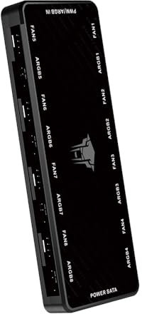 JL8 ARGB PWM Fan HUB, supporta 8 gruppi di fan, controller ventola a 8 porte a 4 pin, 5 V-3 Pin ARGB Fan Hub, Magnetic Suction Backboard